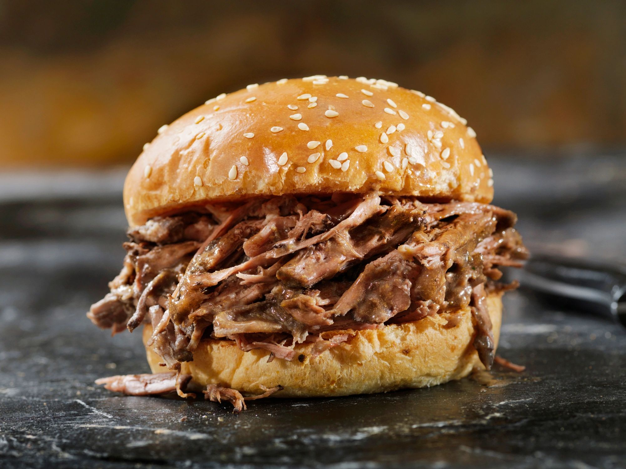 BBQ sandwich on a bun
